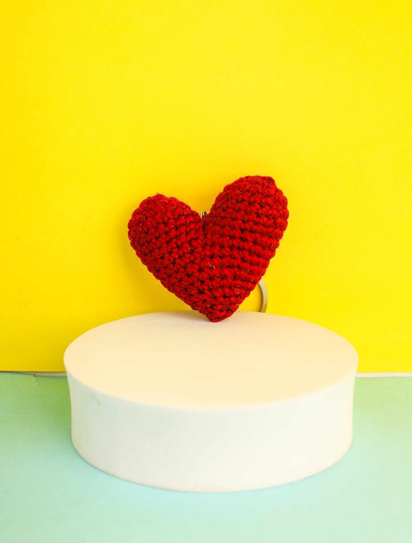 Maroon Heart Keychain