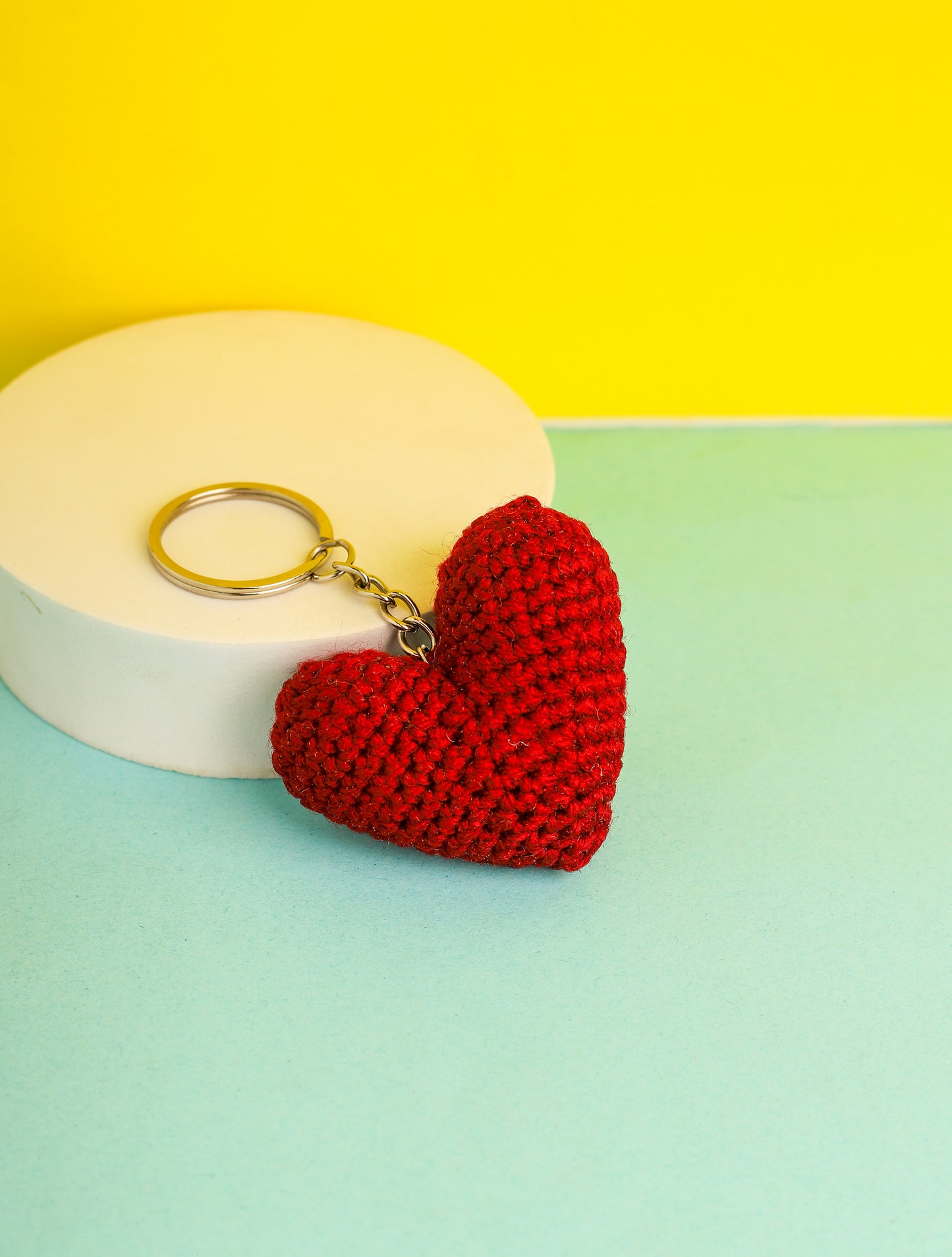 Maroon Heart Keychain