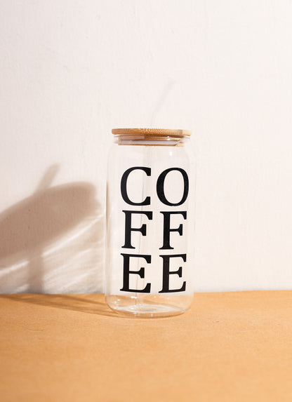 Black Coffee Glass Can