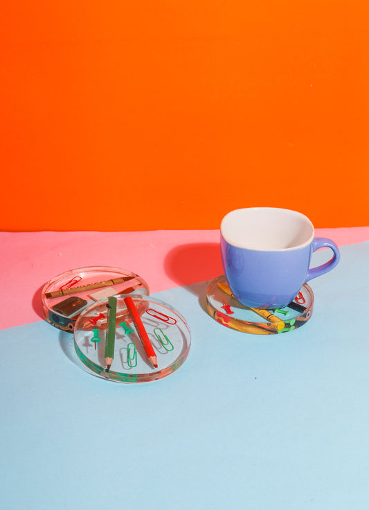 Back to School Resin Coaster