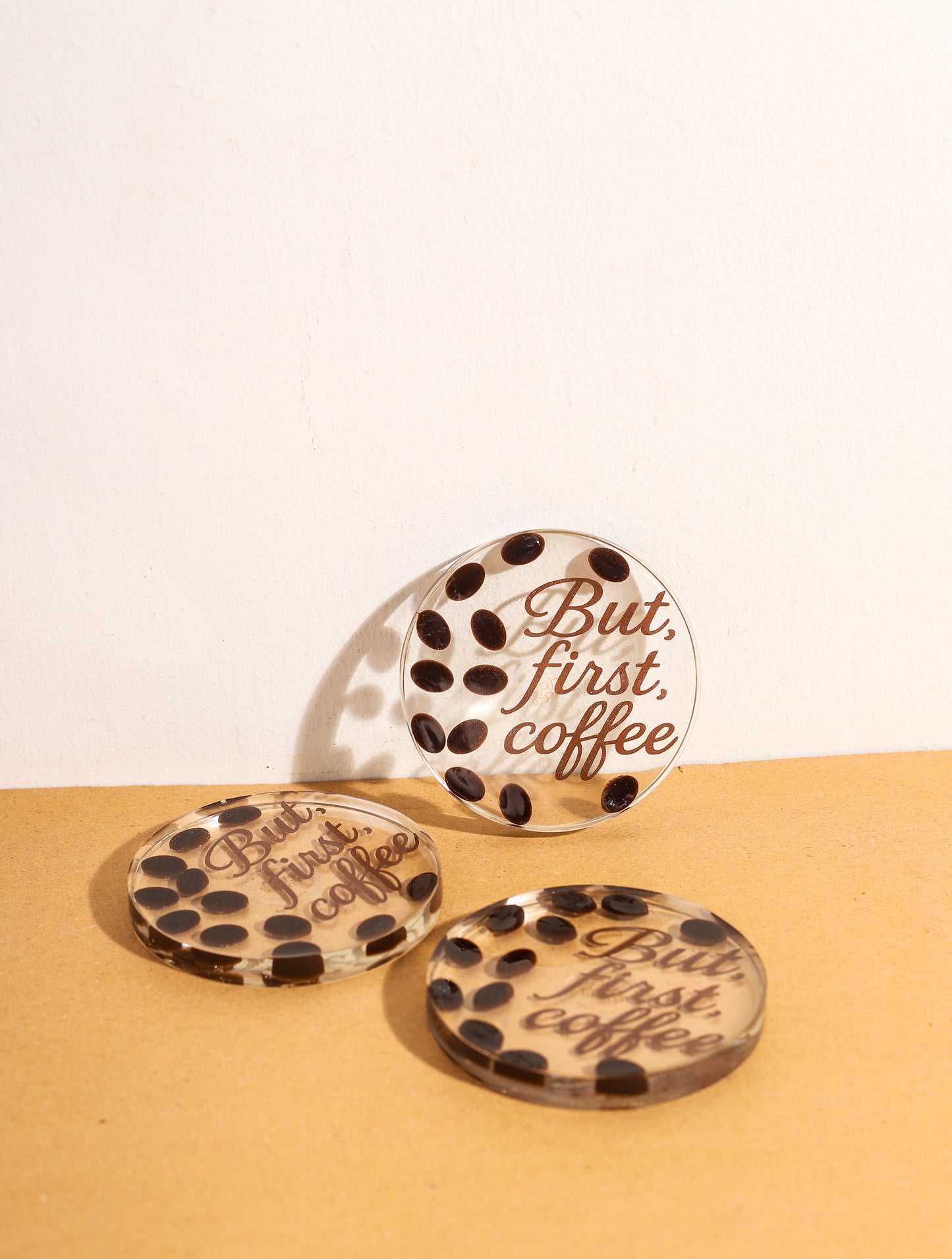 "But First, Coffee" Resin Coaster