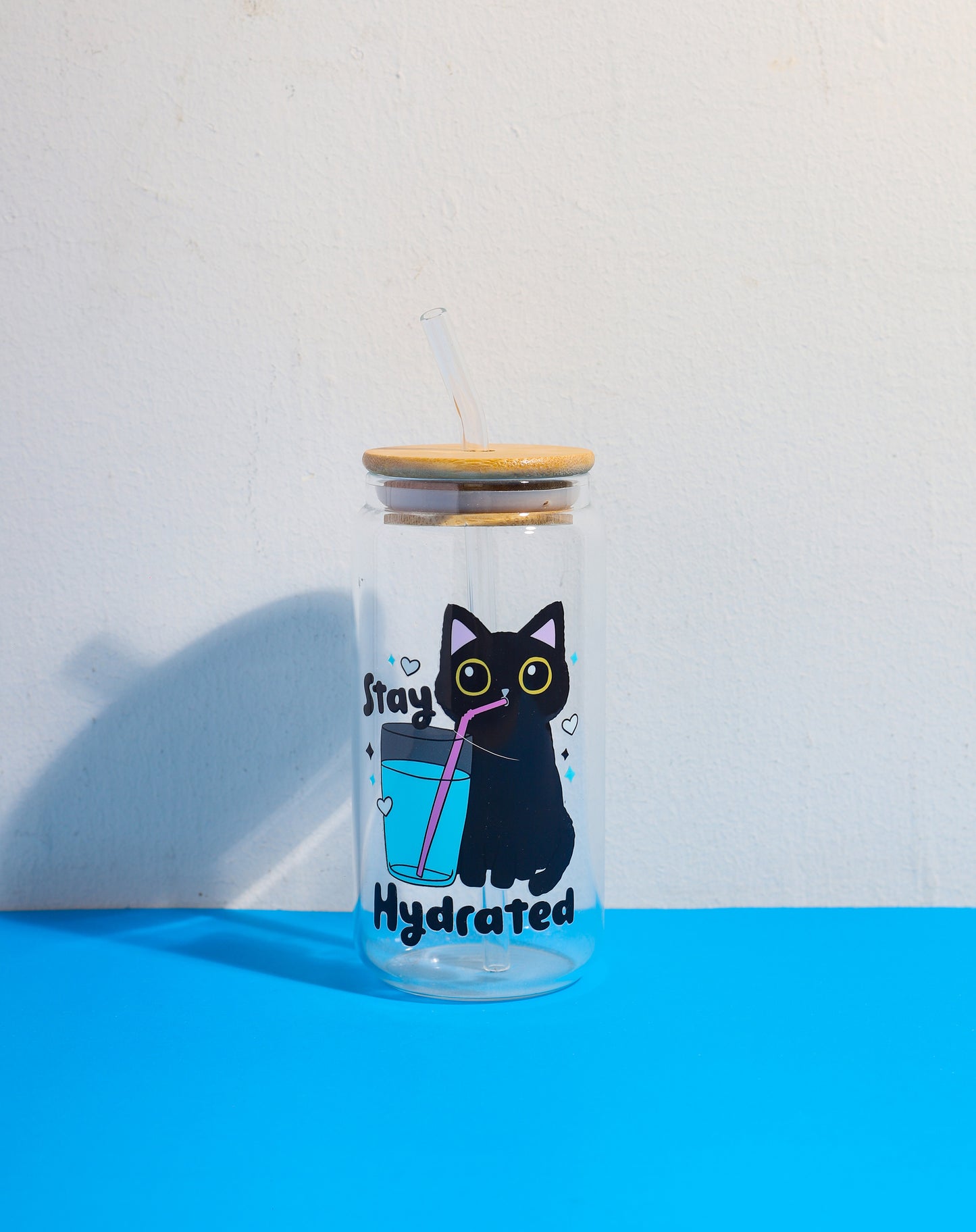 'Stay Hydrated' Glass Can
