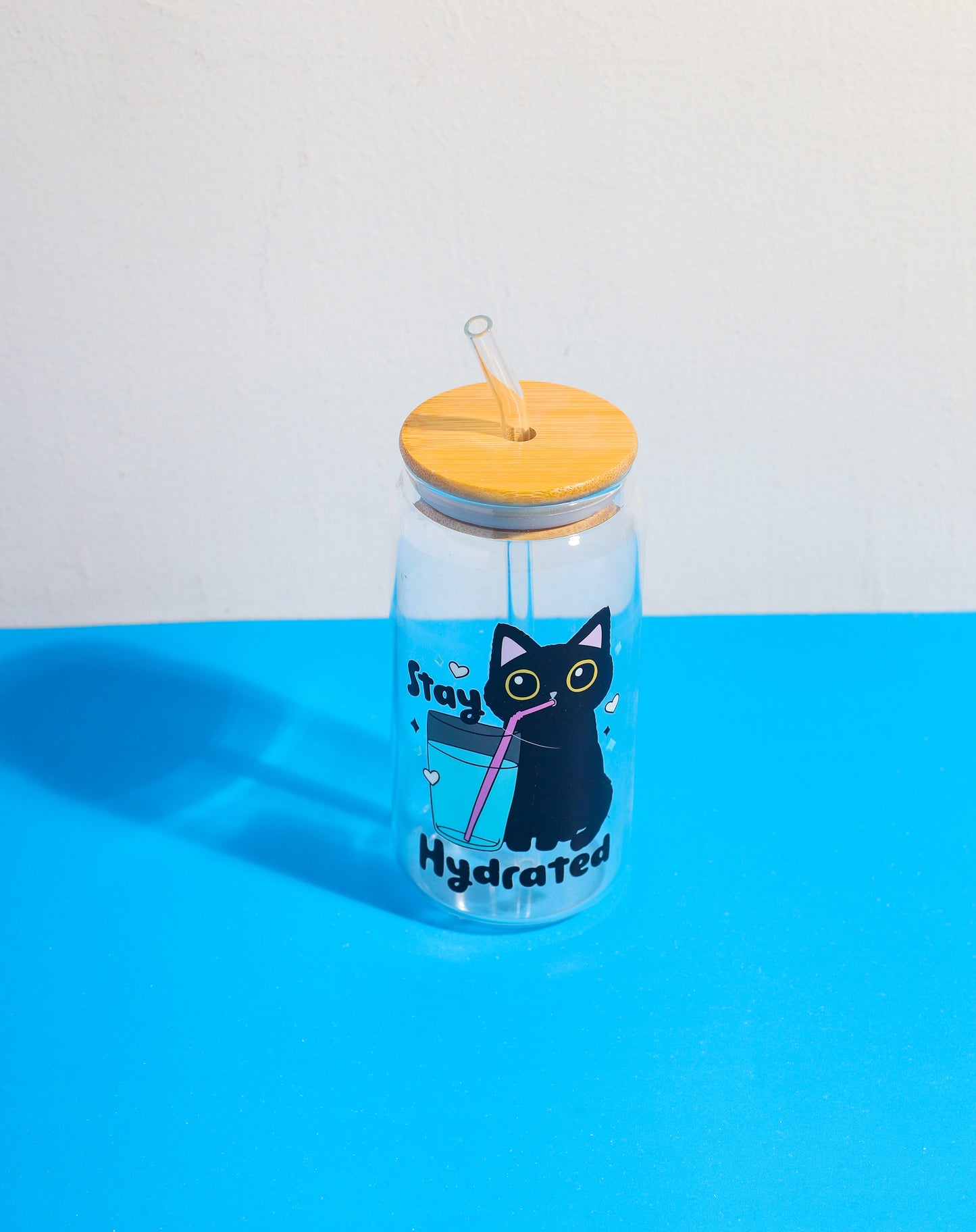 'Stay Hydrated' Glass Can
