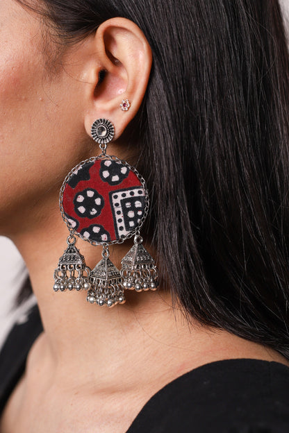 Ajrak Earrings