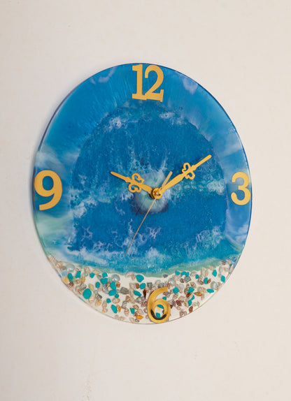 Sea Theme Resin Clock