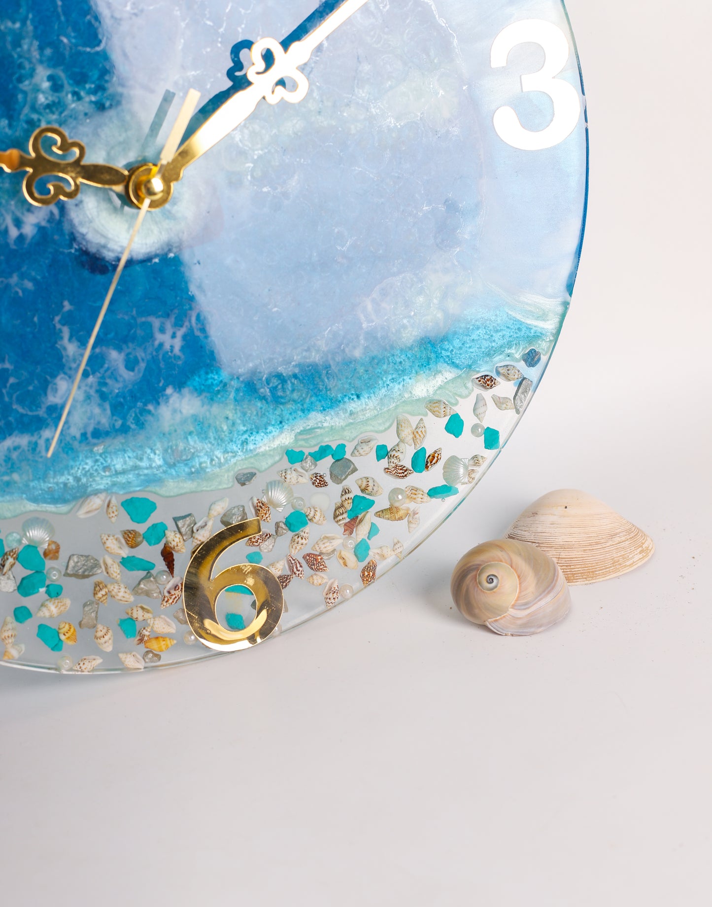 Sea Theme Resin Clock