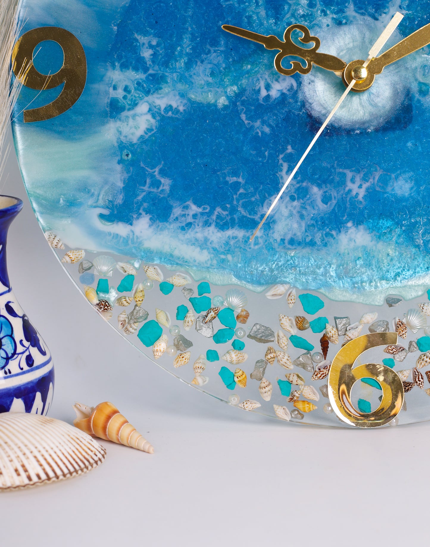Sea Theme Resin Clock