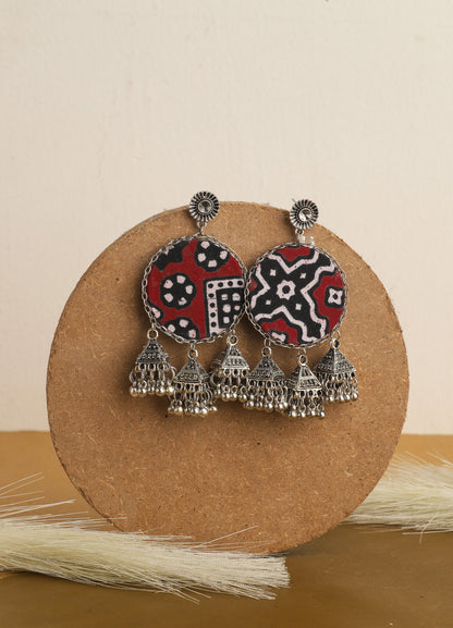 Ajrak Earrings