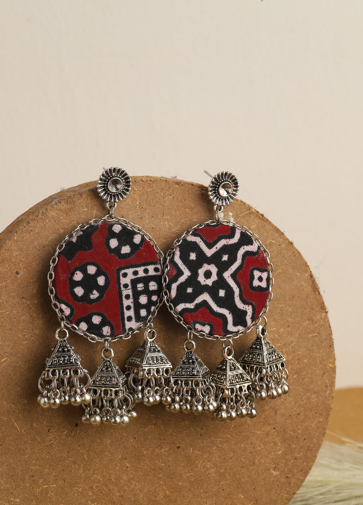 Ajrak Earrings