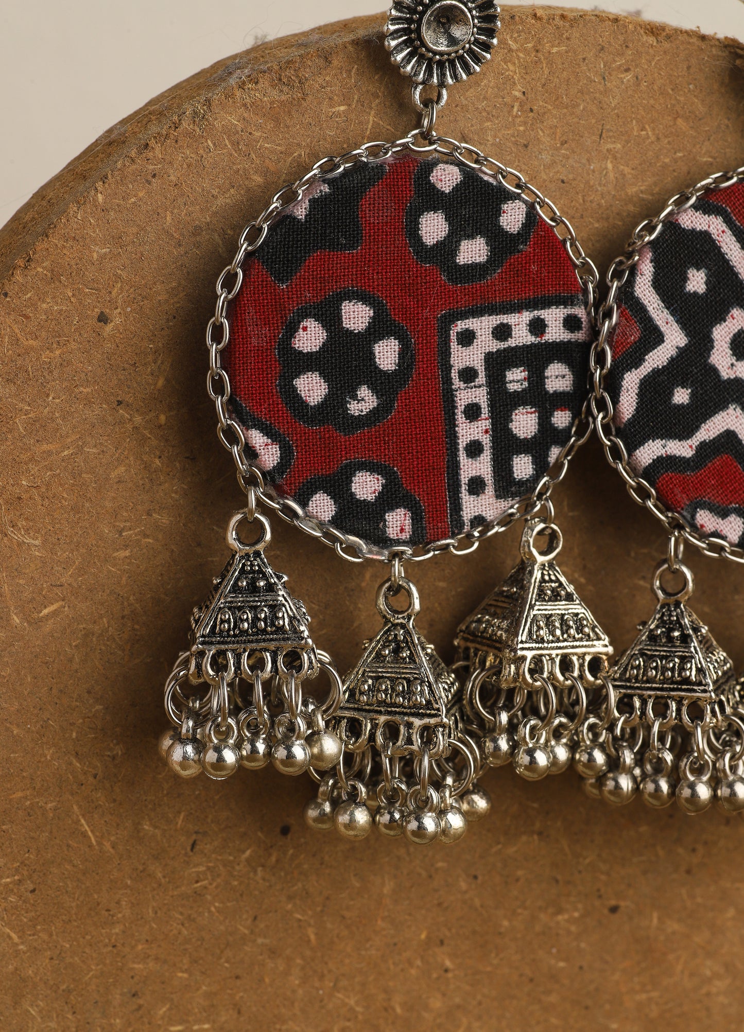 Ajrak Earrings