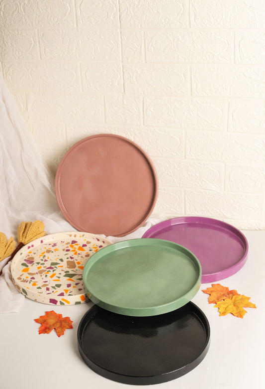 Fall Tones Circle Tray - 10 inches