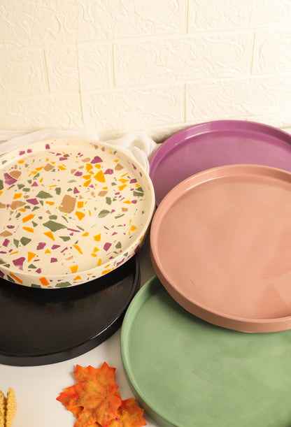 Fall Tones Circle Tray - 10 inches