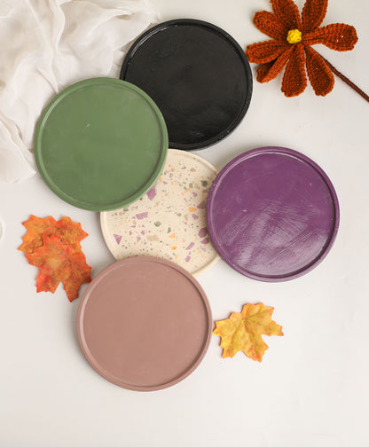 Fall Tones Circle Tray - 6 Inches