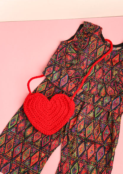 Heart Crochet Bag