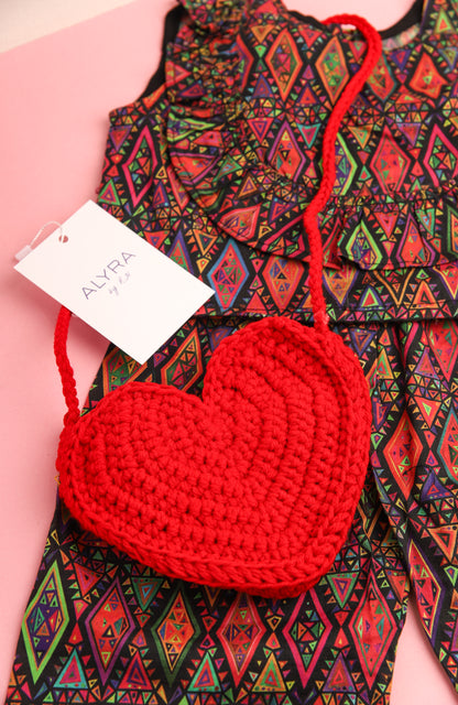 Heart Crochet Bag