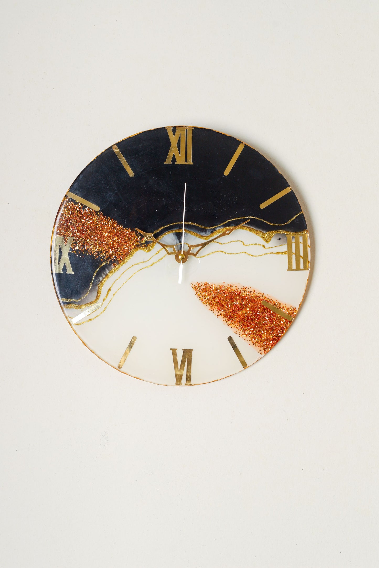 Black Gold Resin Clock