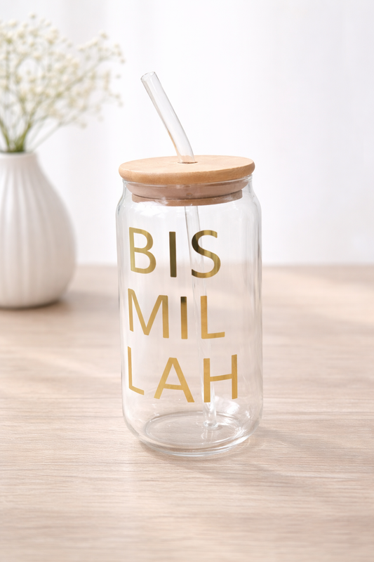 Bismillah Glass Can